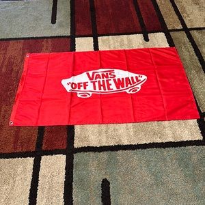 Vans family Red Wall Flag off the wall logo